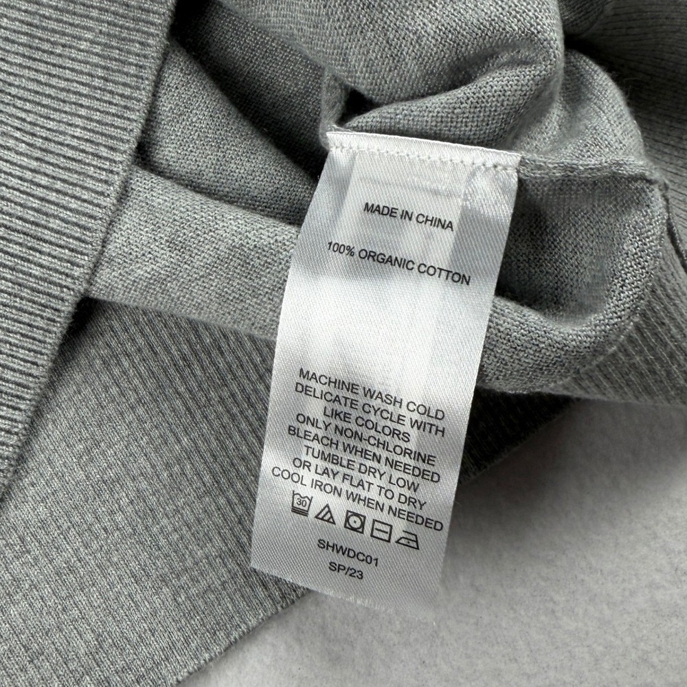 NWT Quince Women's Lightweight Cotton Crew Neck Sweater Heather Gray Medium - Picture 9 of 10
